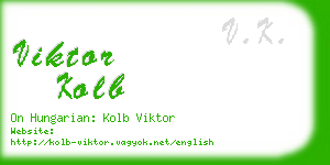 viktor kolb business card